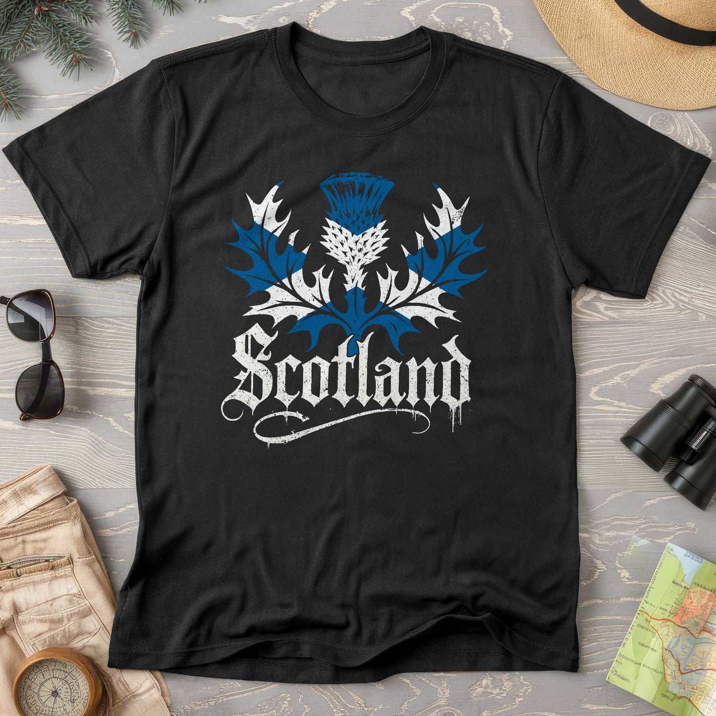 Scotland Gothic Thistle Comfort Colors T-Shirt