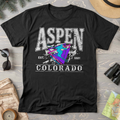 Aspen Colorado Retro 80's Skier Comfort Colors T-Shirt