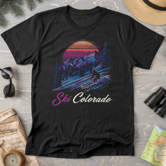 Ski Colorado Retro Sunset Comfort Colors T-Shirt