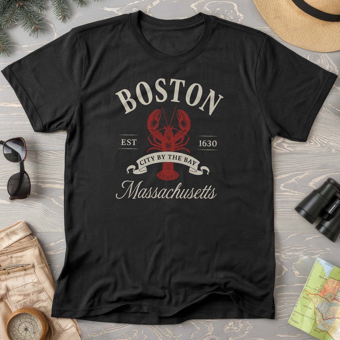 Boston City By the Bay Lobster Comfort Colors T-Shirt