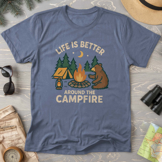 Around The Campfire "Happy Bear" Comfort Colors T-Shirt