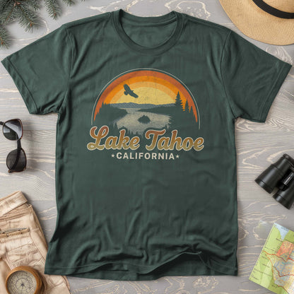 Lake Tahoe Retro Rainbow Comfort Colors T-Shirt