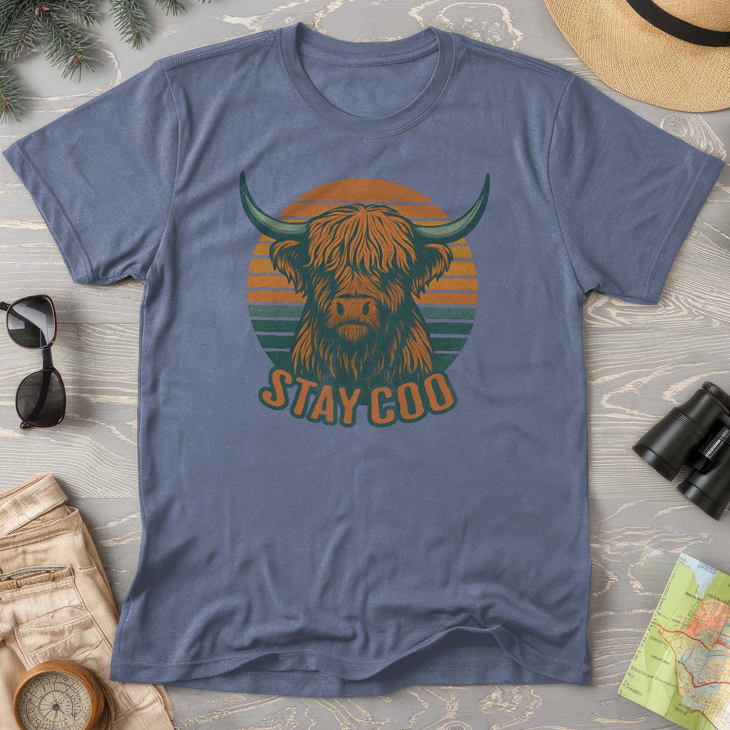 Highland Cow "Stay Coo" Comfort Colors T-Shirt