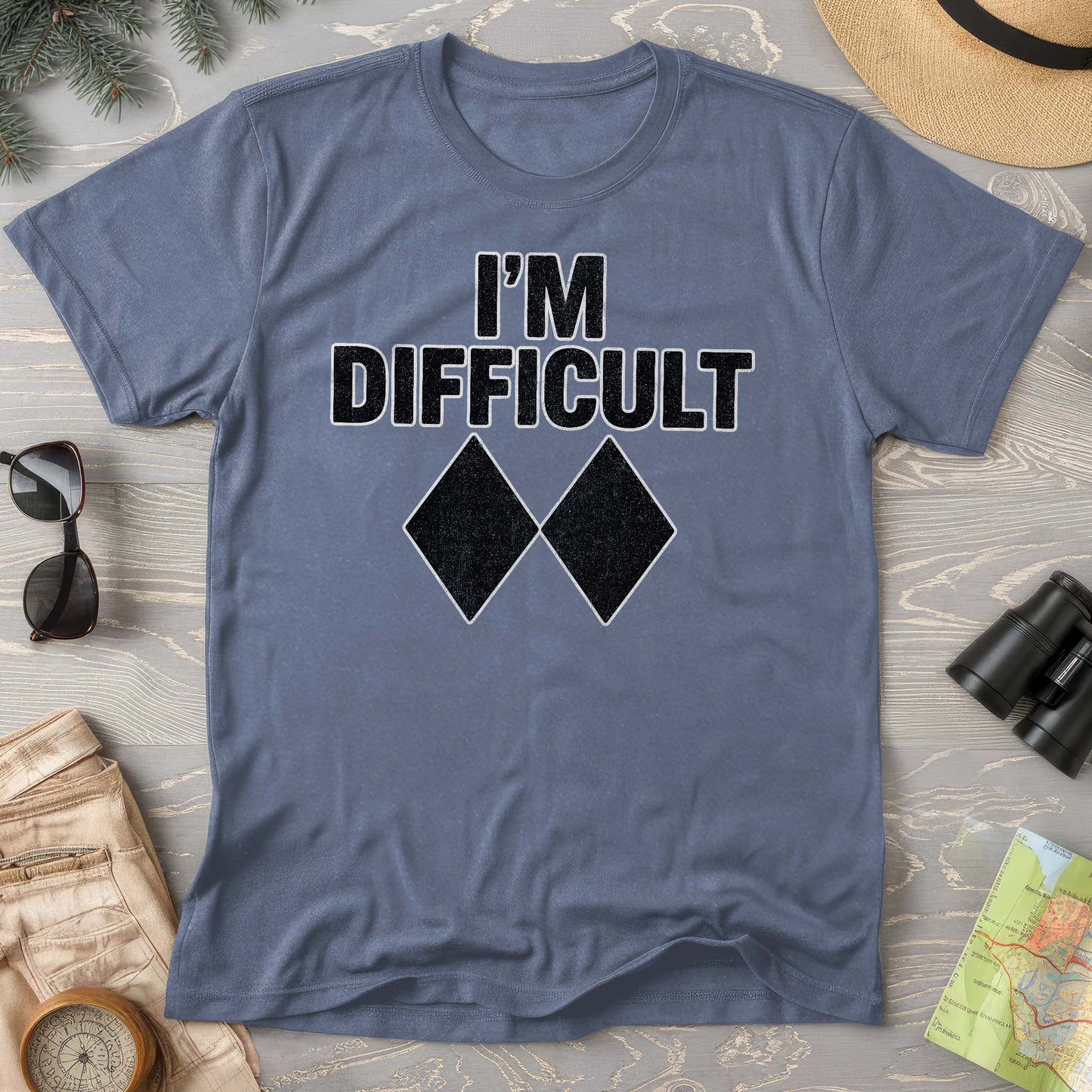 I'm Difficult "Black Diamond" Ski Comfort Colors T-Shirt
