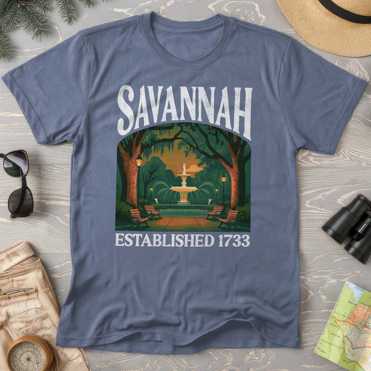 Savannah Georgia "Big and Bold" Comfort Colors T-Shirt