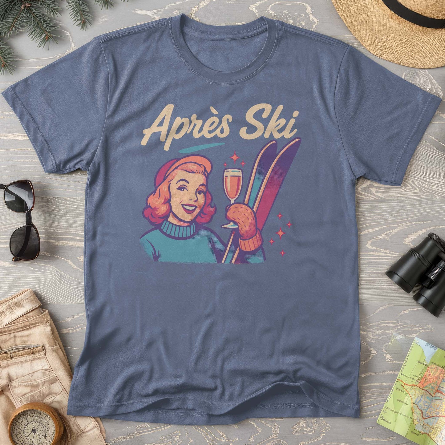 Apres Ski Retro 1950's Comfort Colors T-Shirt