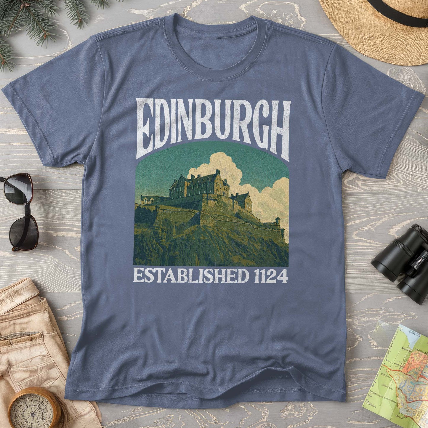 Edinburgh Scotland "Big and Bold" Comfort Colors T-Shirt
