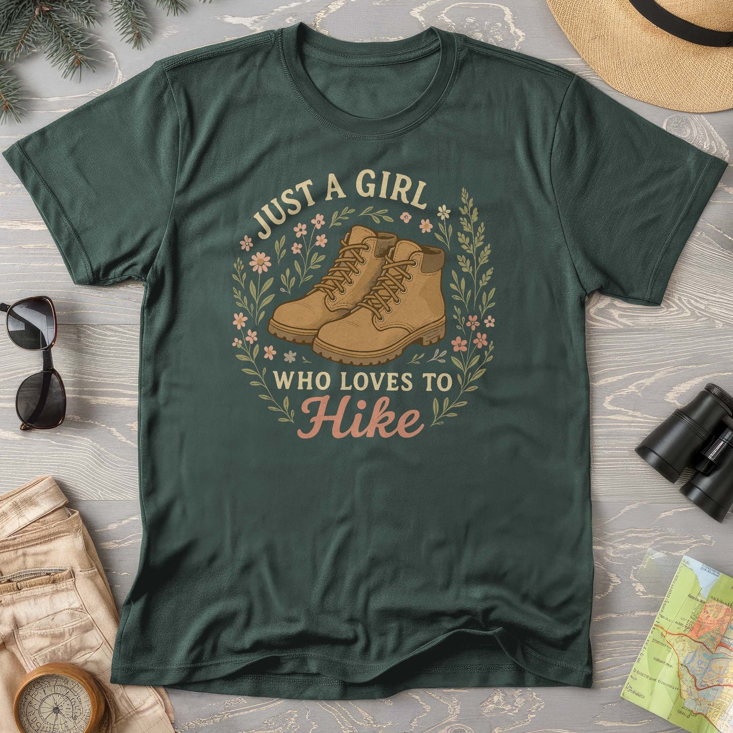 Just a Girl Who Loves to Hike Comfort Colors T-Shirt