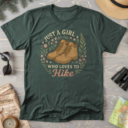Just a Girl Who Loves to Hike Comfort Colors T-Shirt