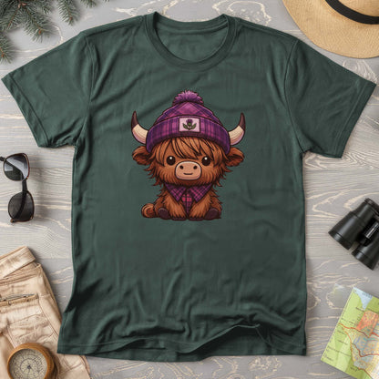 Tartan Highland Cow Comfort Colors T-Shirt