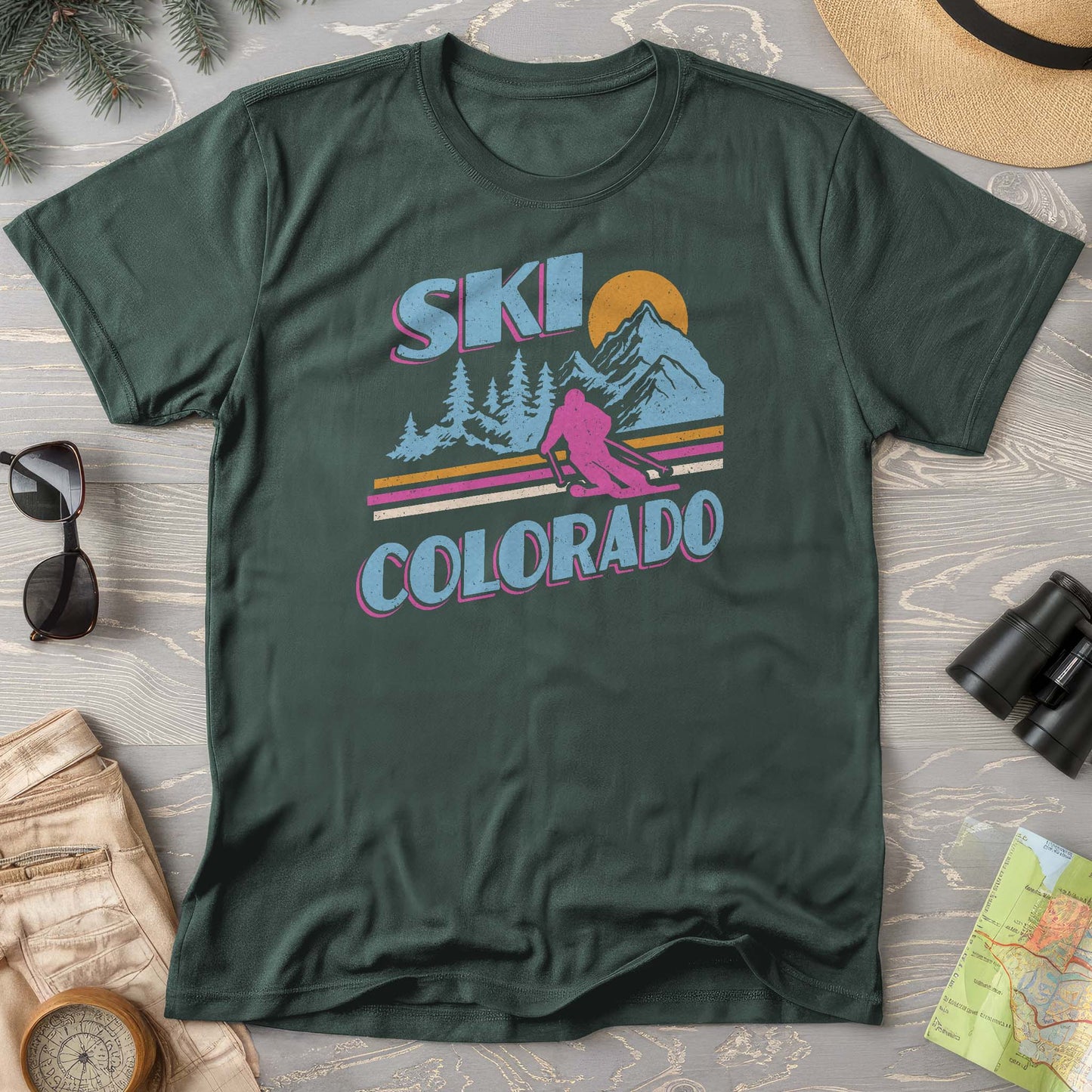 Ski Colorado Retro 80's Comfort Colors T-Shirt