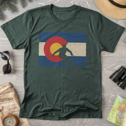 Colorado Flag Skier Comfort Colors T-Shirt