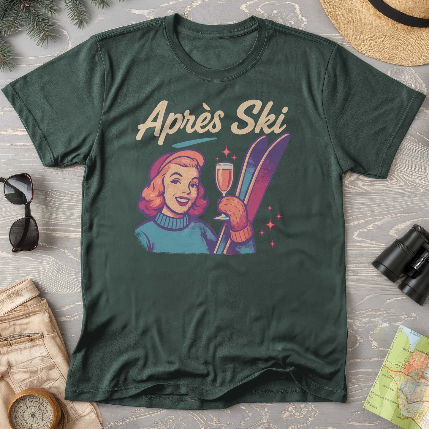 Apres Ski Retro 1950's Comfort Colors T-Shirt