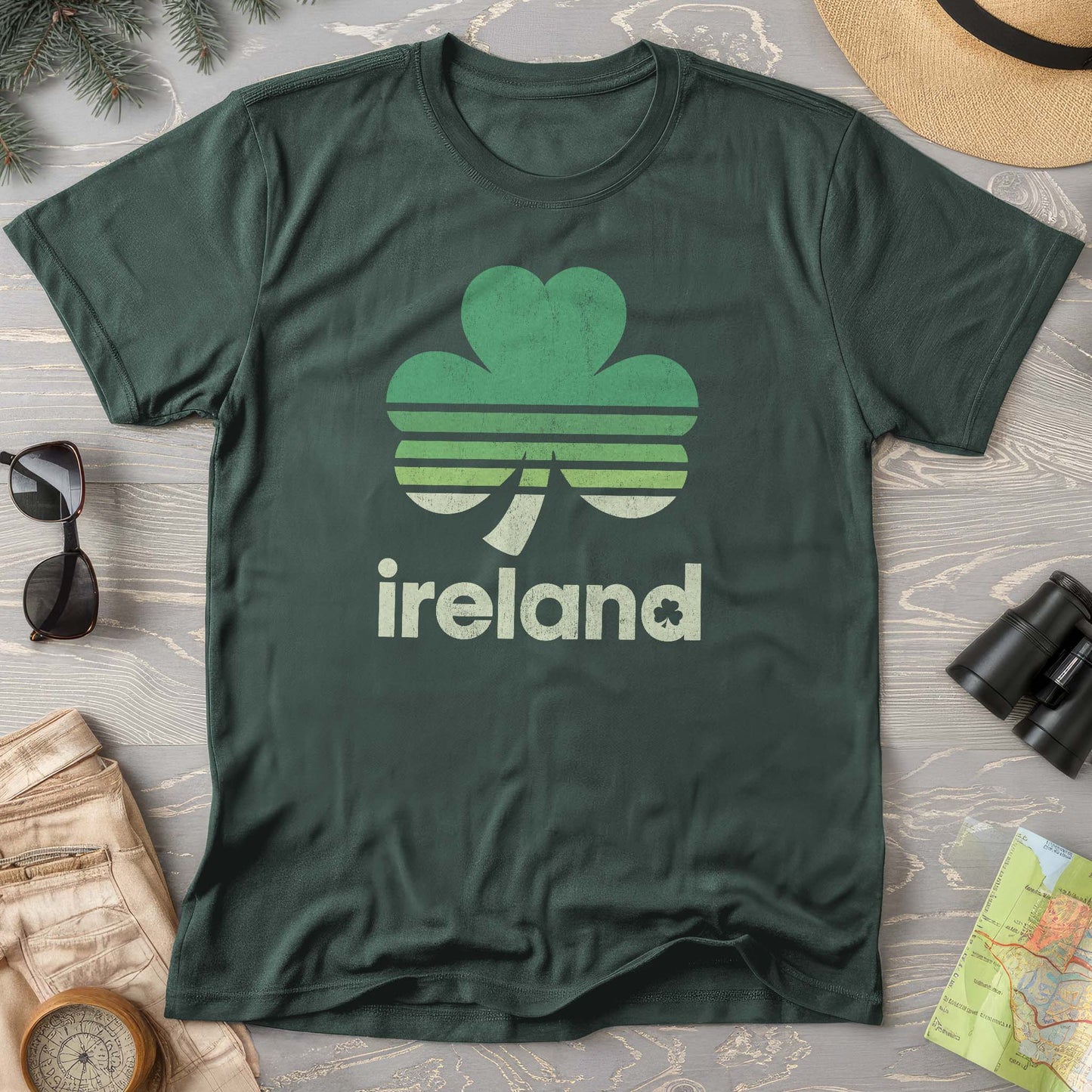 Ireland Retro Shamrock Comfort Colors T-Shirt
