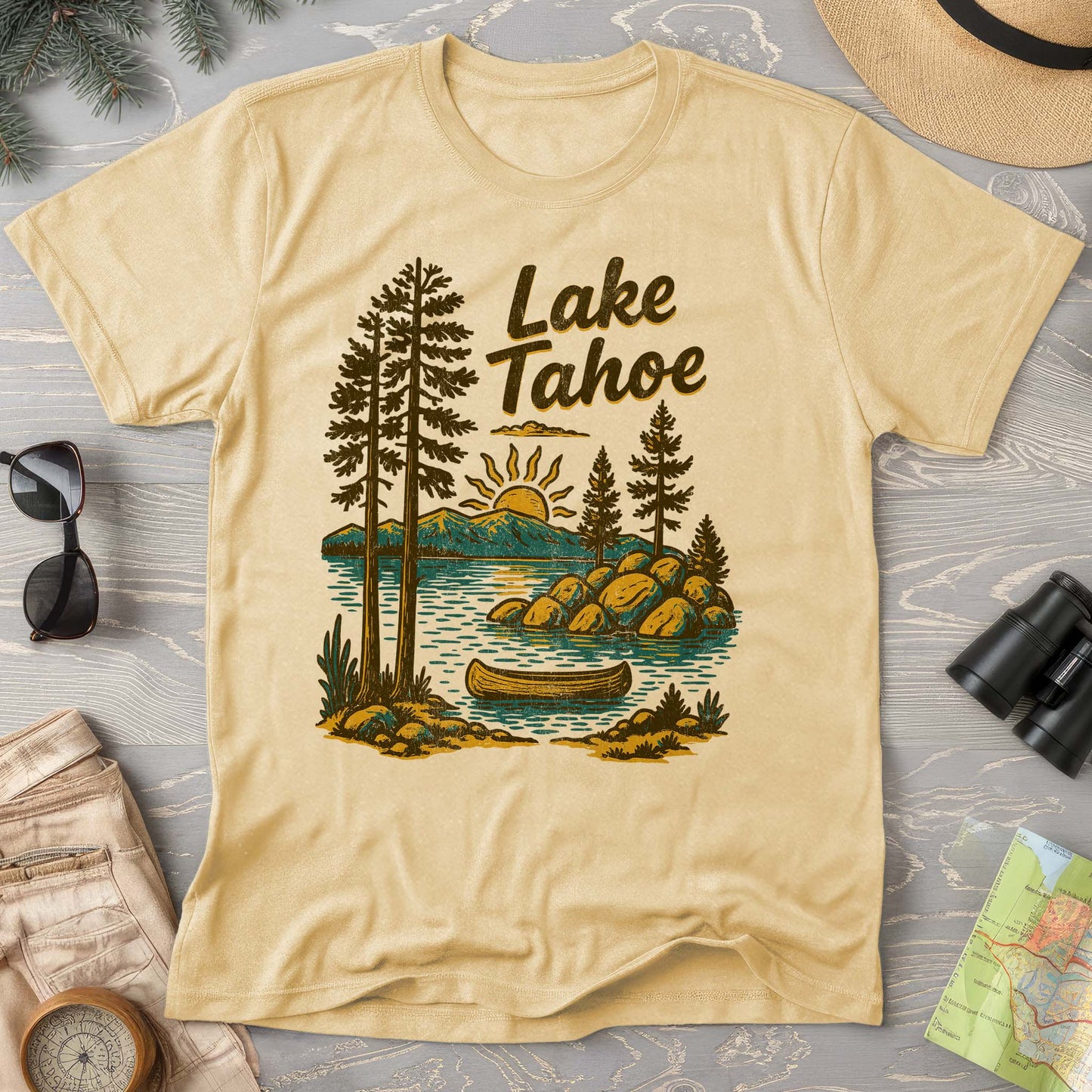 Lake Tahoe Canoe Sketch