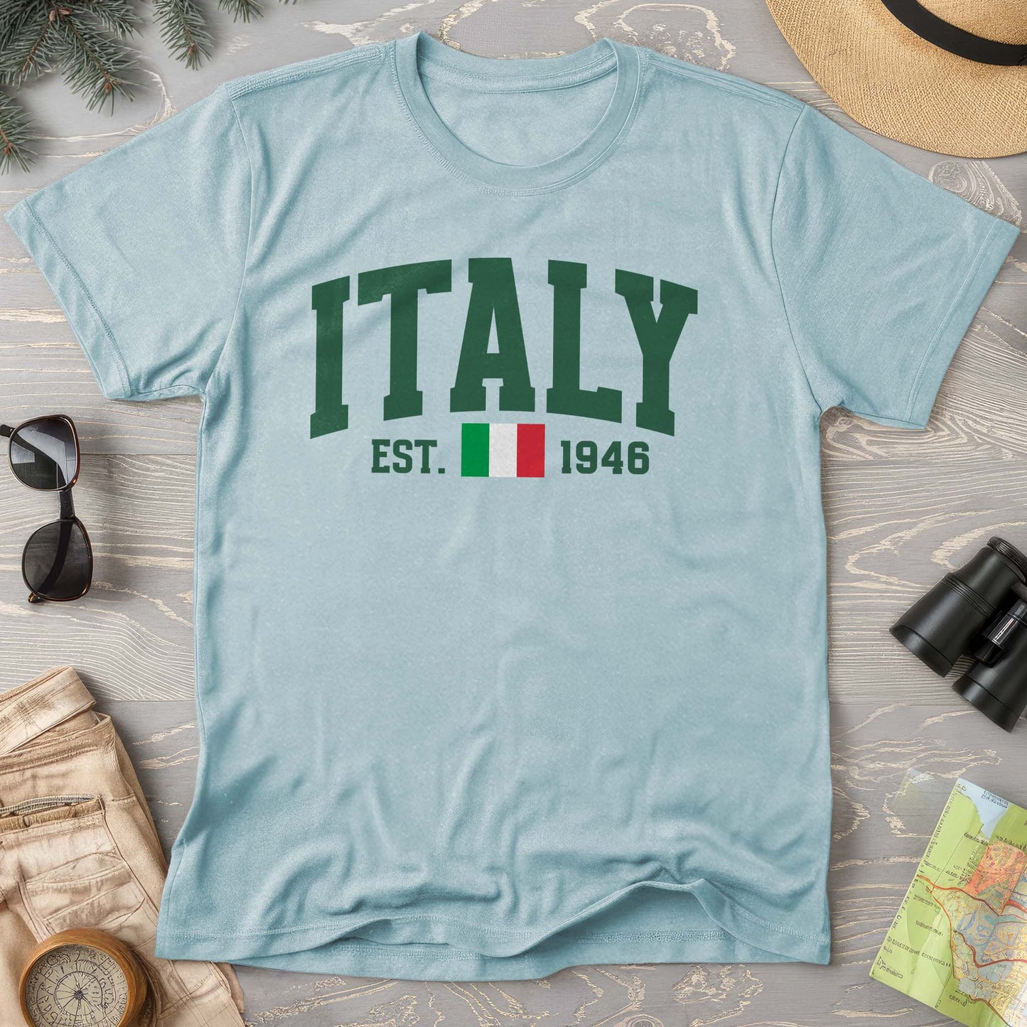 Italy Varsity Flag Comfort Colors T-Shirt