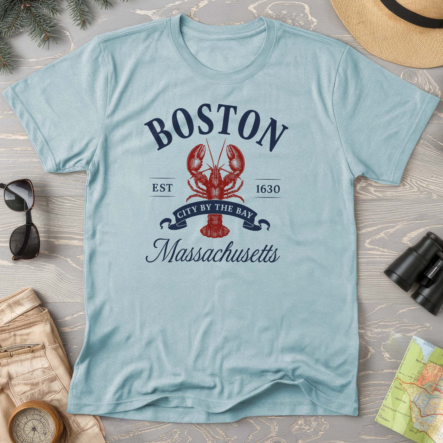 Boston City By the Bay Lobster Comfort Colors T-Shirt