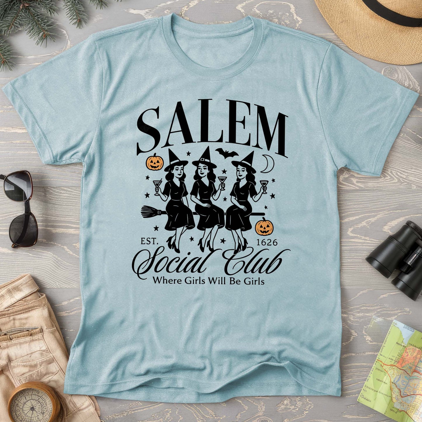 Salem Social Club Retro 50's Comfort Colors T-Shirt