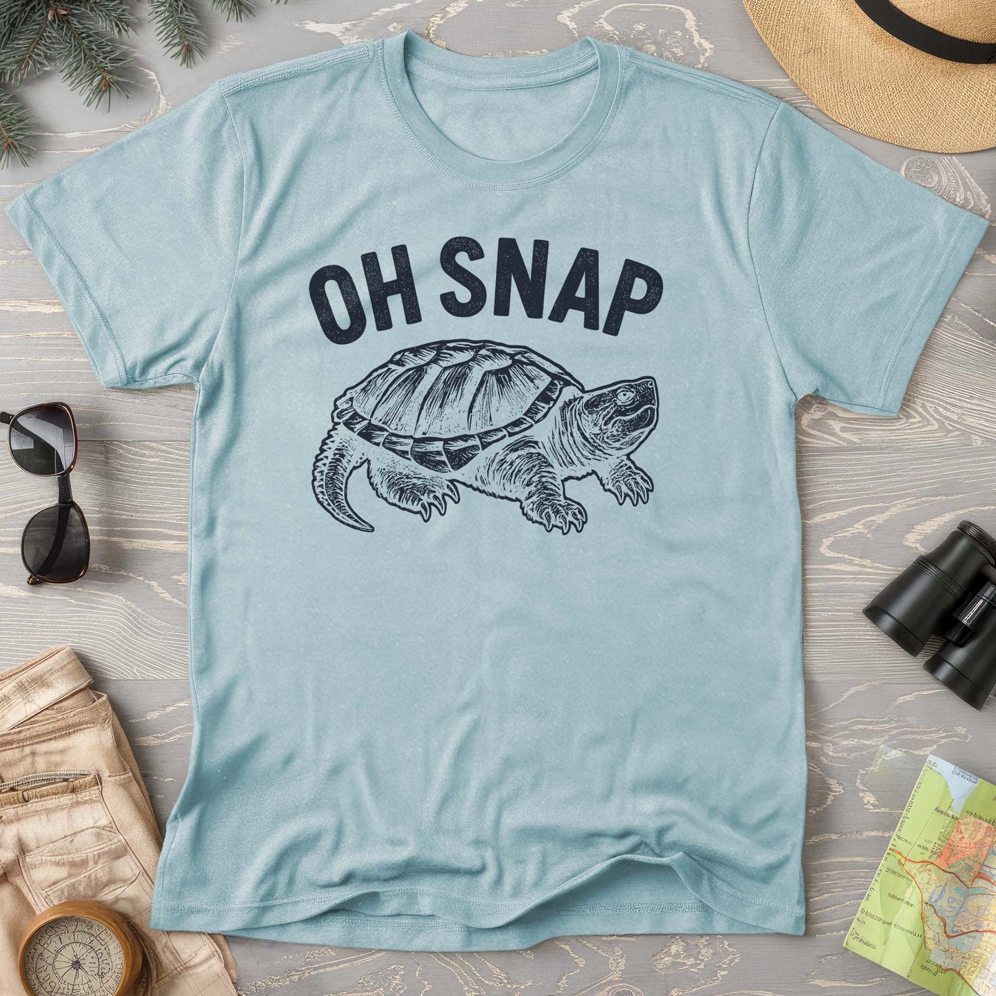 Snapping Turtle "Oh Snap" Textured Comfort Colors T-Shirt