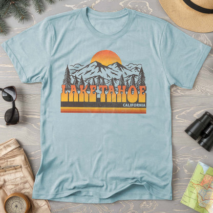 Lake Tahoe California Groovy Sunset Comfort Colors T-Shirt