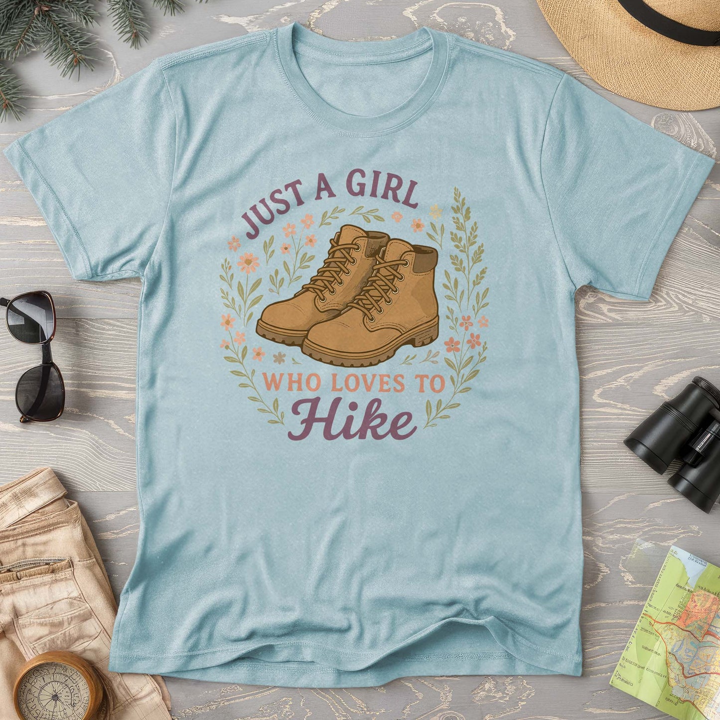 Just a Girl Who Loves to Hike Comfort Colors T-Shirt