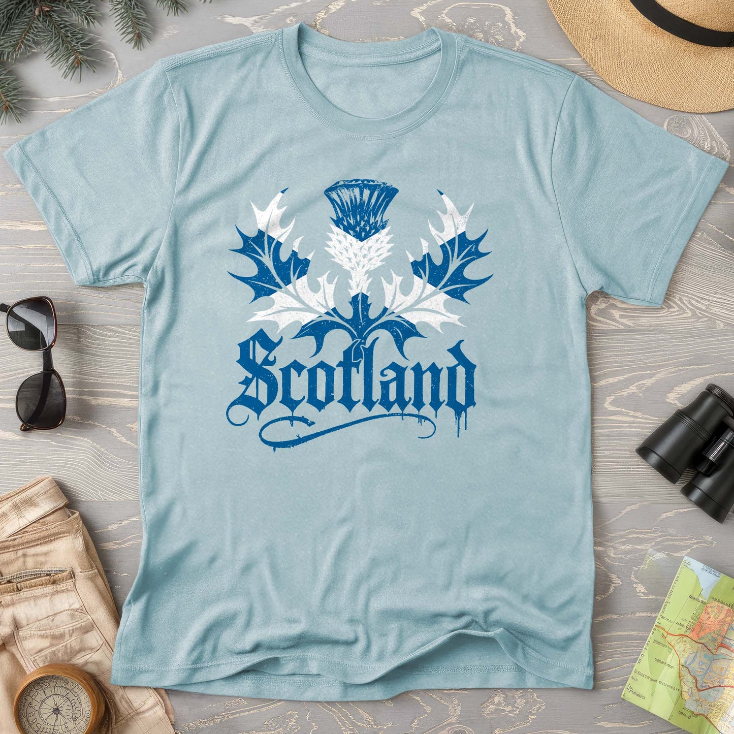 Scotland Gothic Thistle Comfort Colors T-Shirt