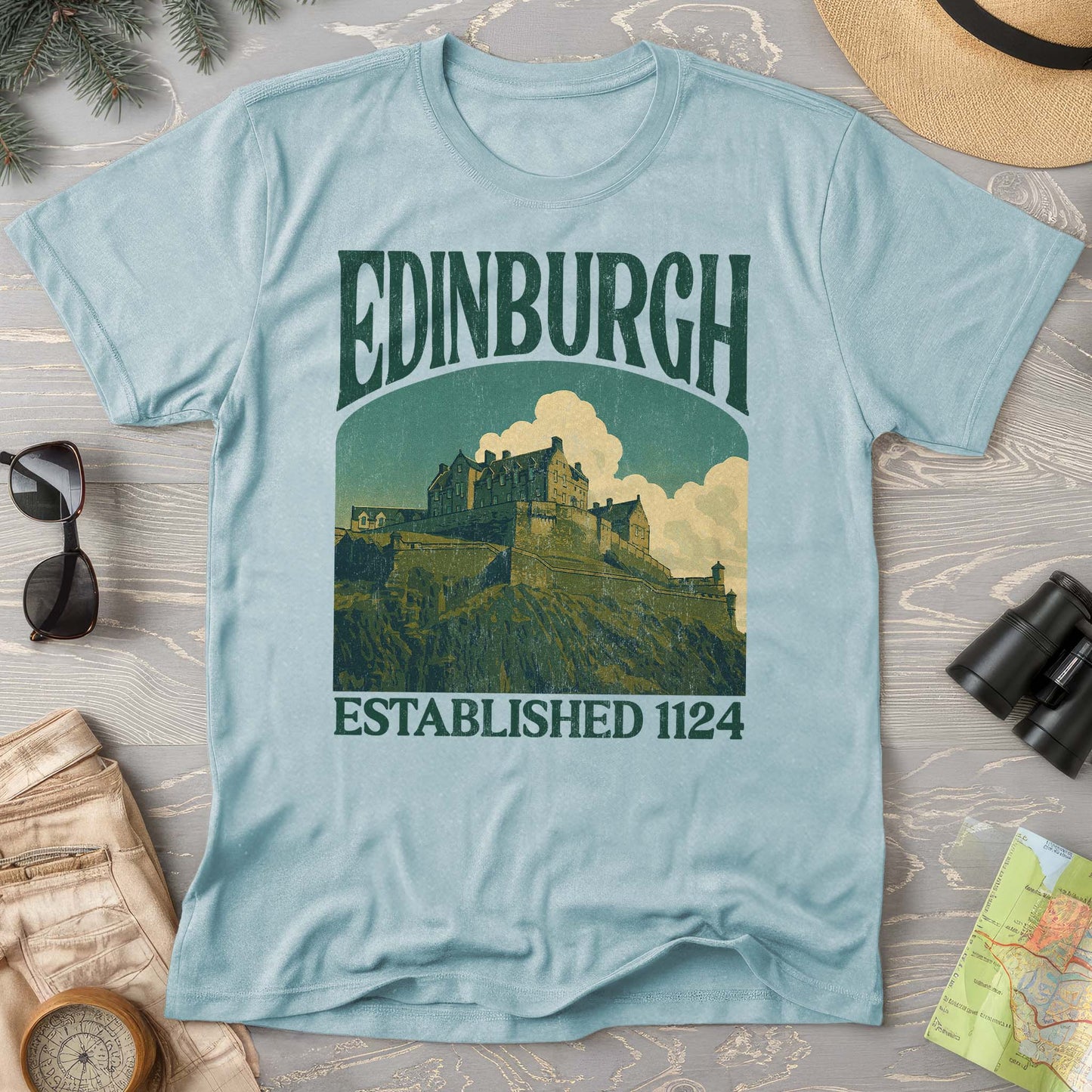 Edinburgh Scotland "Big and Bold" Comfort Colors T-Shirt