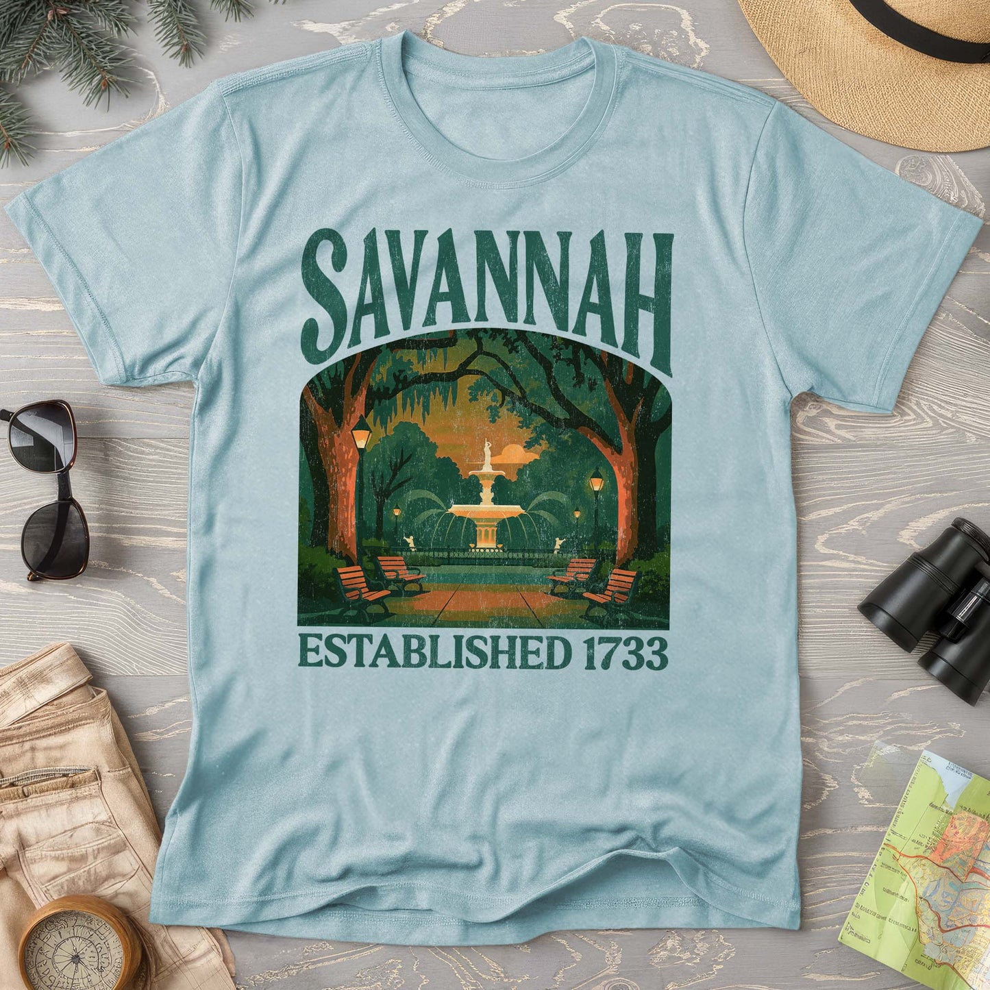 Savannah Georgia "Big and Bold" Comfort Colors T-Shirt