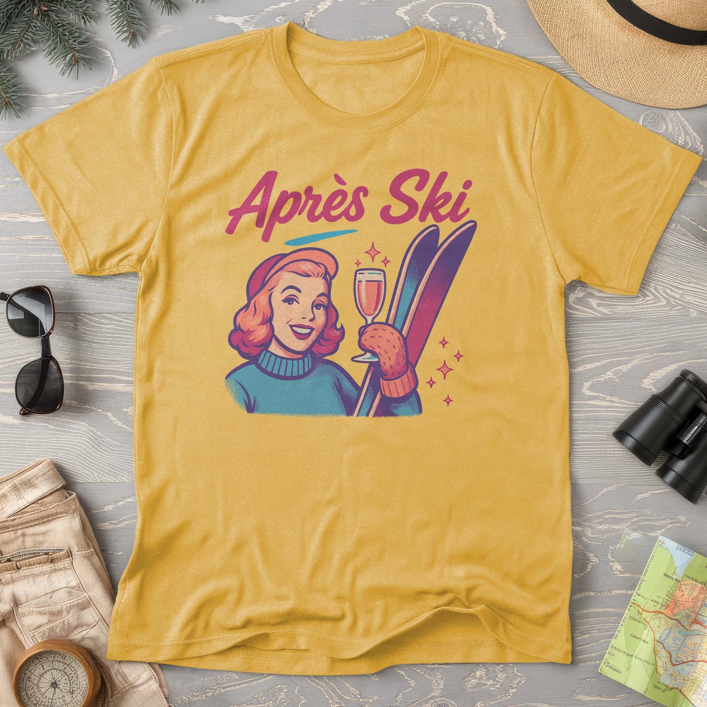 Apres Ski Retro 1950's Comfort Colors T-Shirt