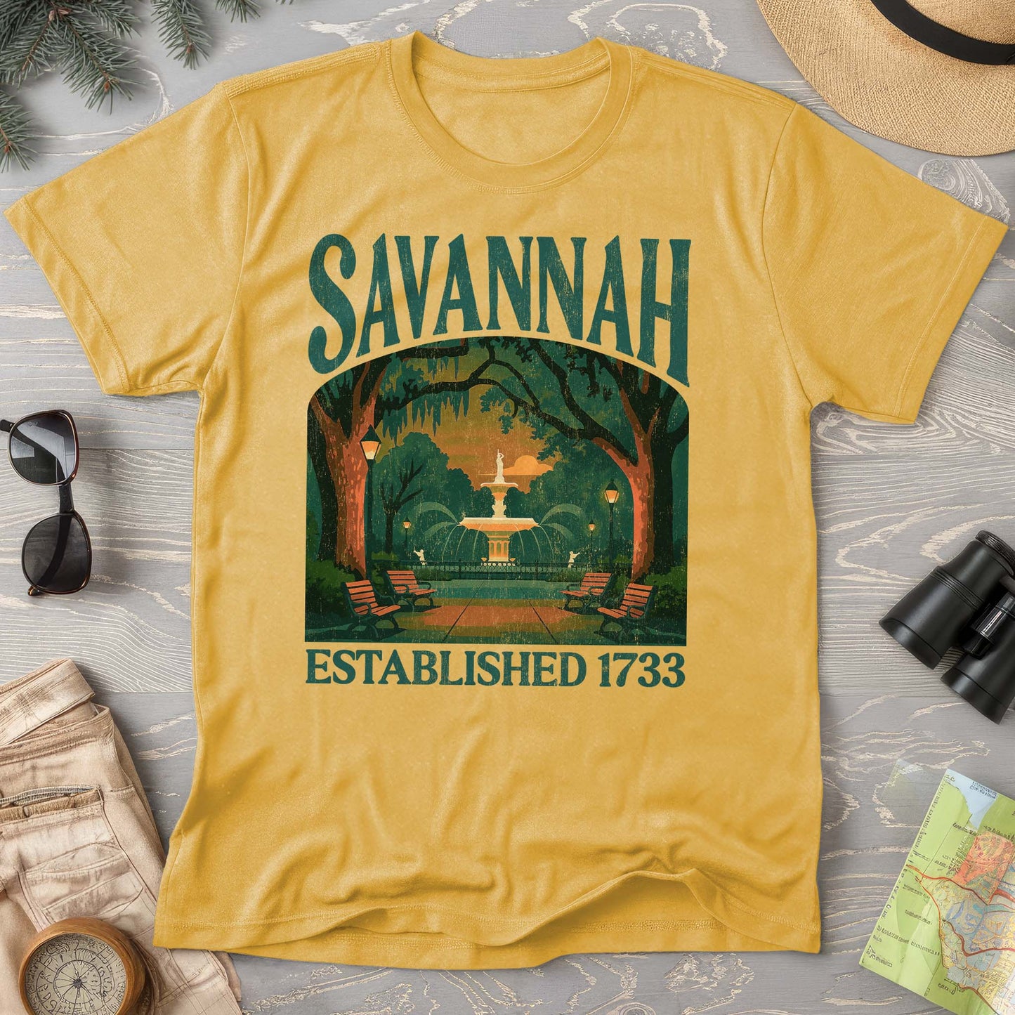 Savannah Georgia "Big and Bold" Comfort Colors T-Shirt