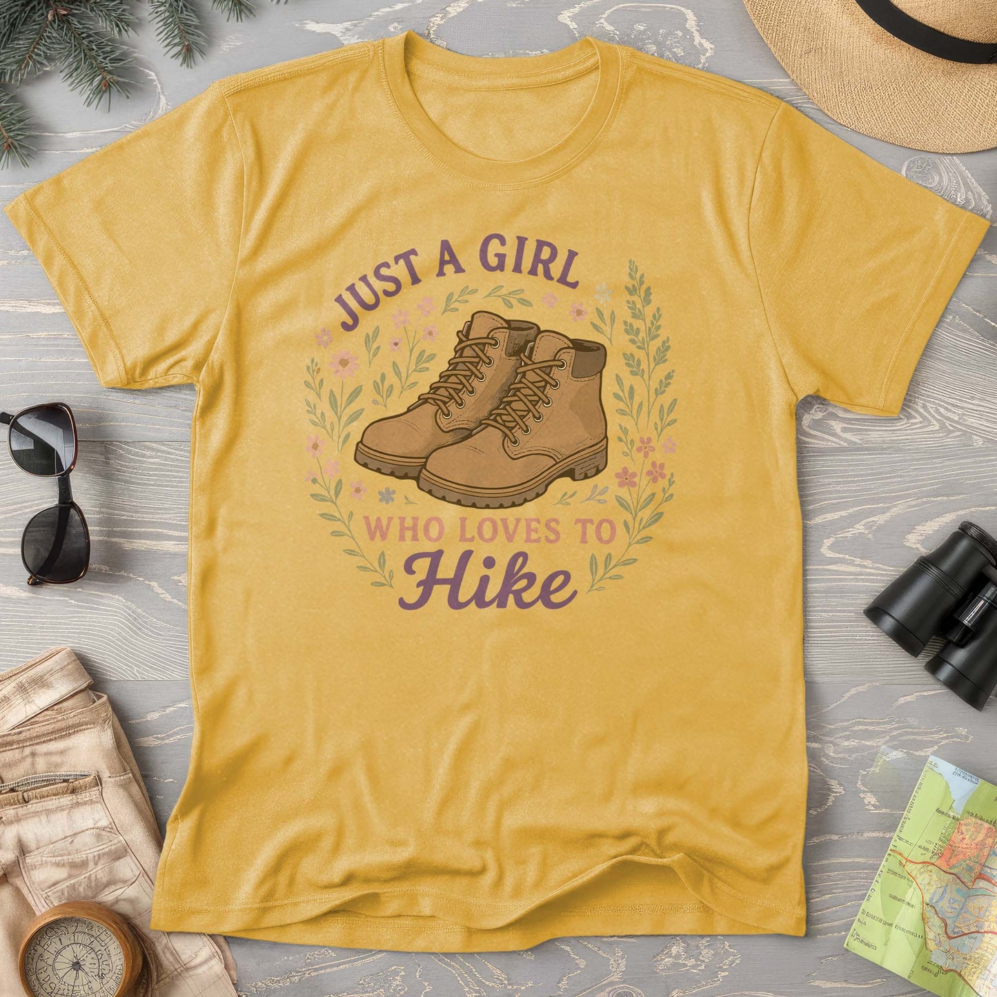 Just a Girl Who Loves to Hike Comfort Colors T-Shirt