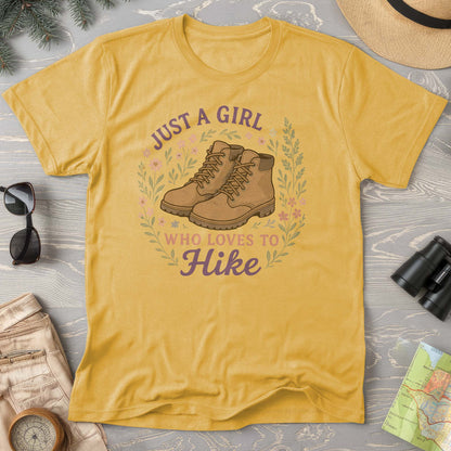 Just a Girl Who Loves to Hike Comfort Colors T-Shirt