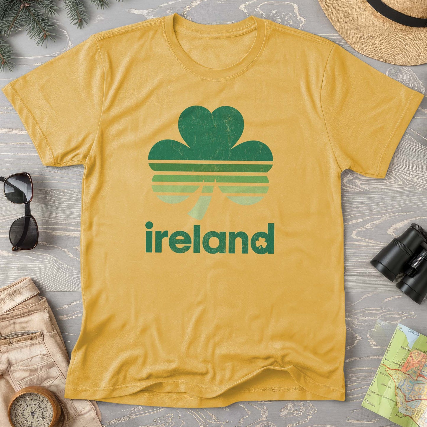 Ireland Retro Shamrock Comfort Colors T-Shirt