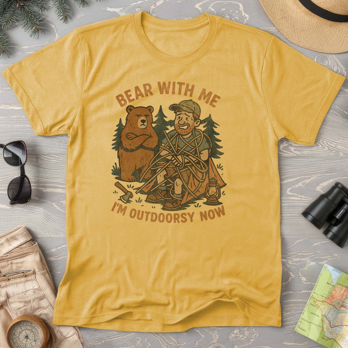 Men's "Bear With Me" Outdoorsy Comfort Colors T-Shirt