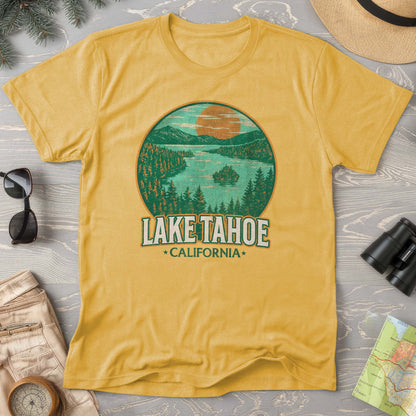 Lake Tahoe Retro Emerald Bay Comfort Colors T-Shirt