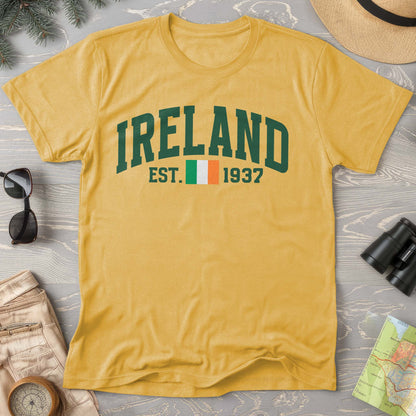 Ireland Varsity Flag Comfort Colors T-Shirt