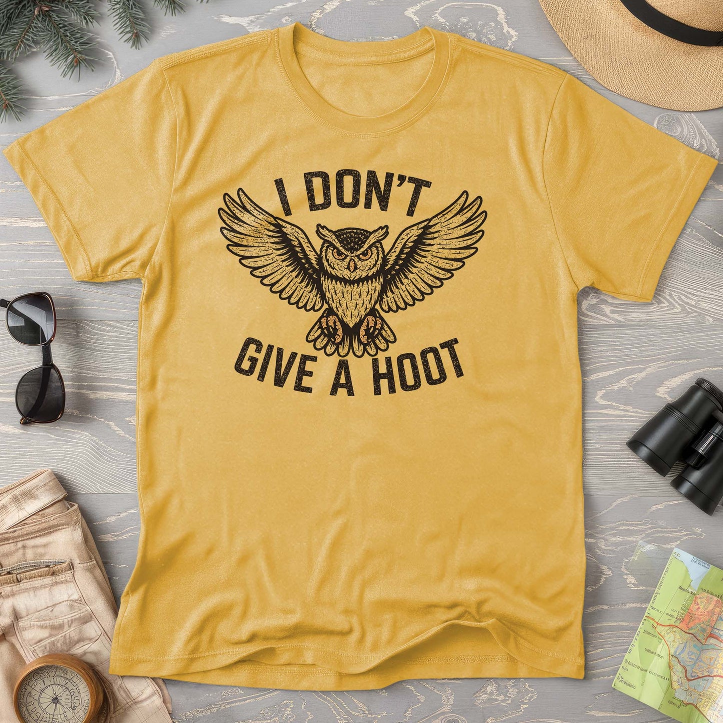I Don't Give a Hoot "Vintage Owl" Comfort Colors