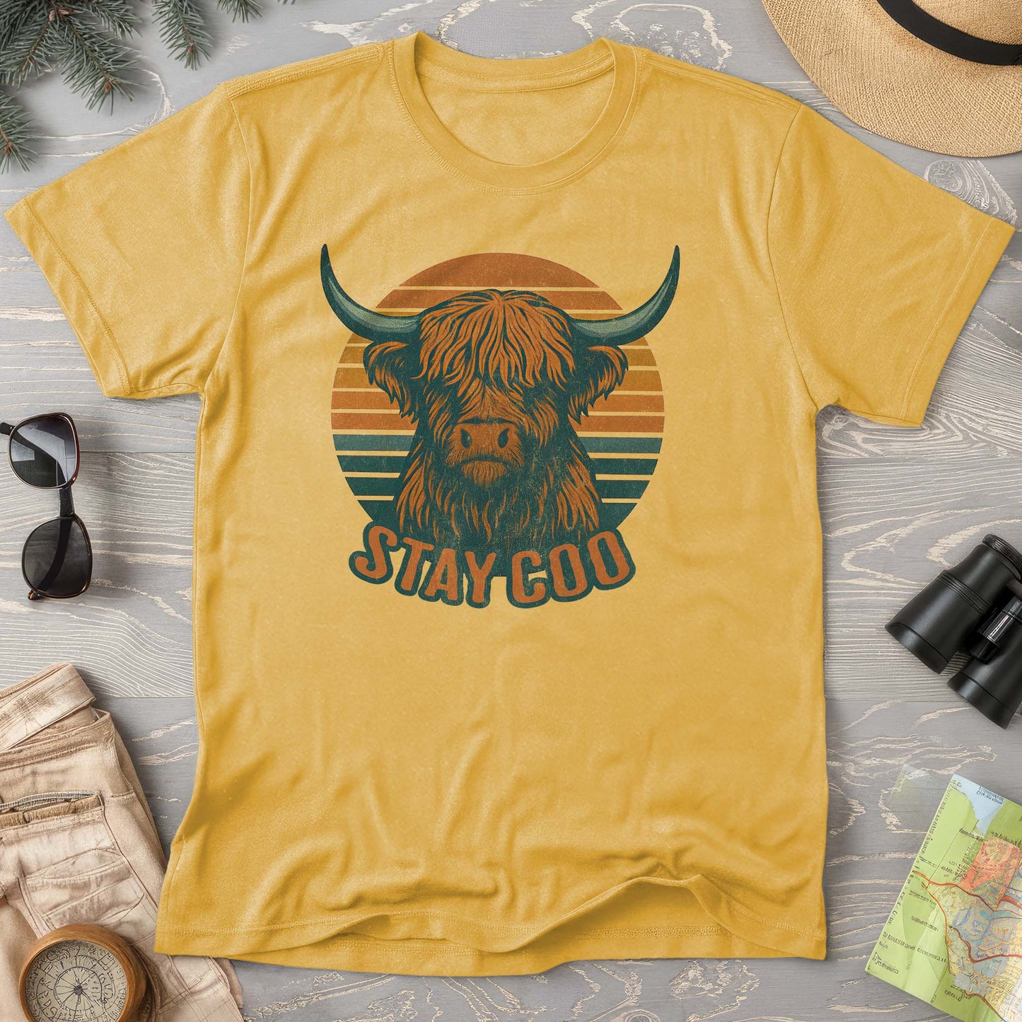 Highland Cow "Stay Coo" Comfort Colors T-Shirt