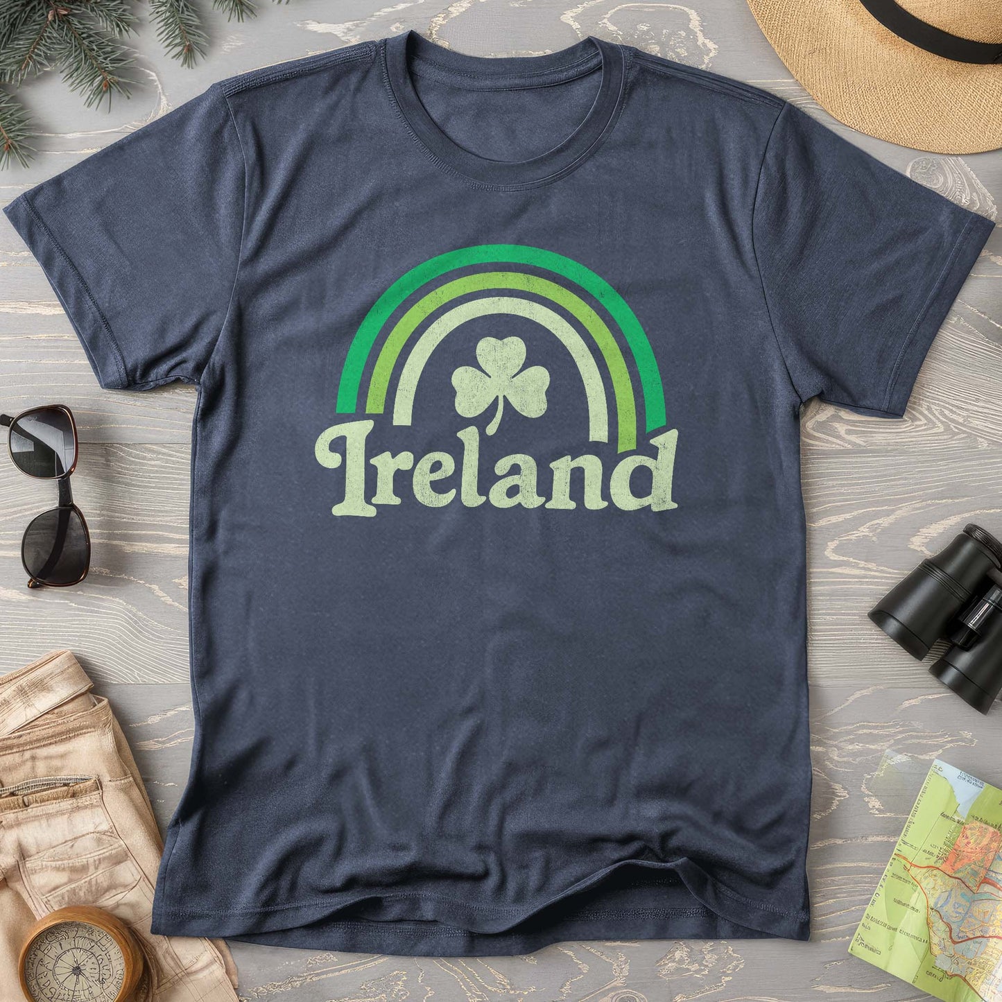 Ireland Rainbow Shamrock Comfort Colors T-Shirt