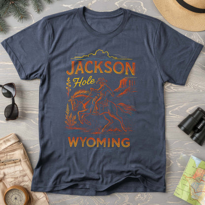Jackson Hole "Linocut Cowboy" Comfort Colors T-Shirt