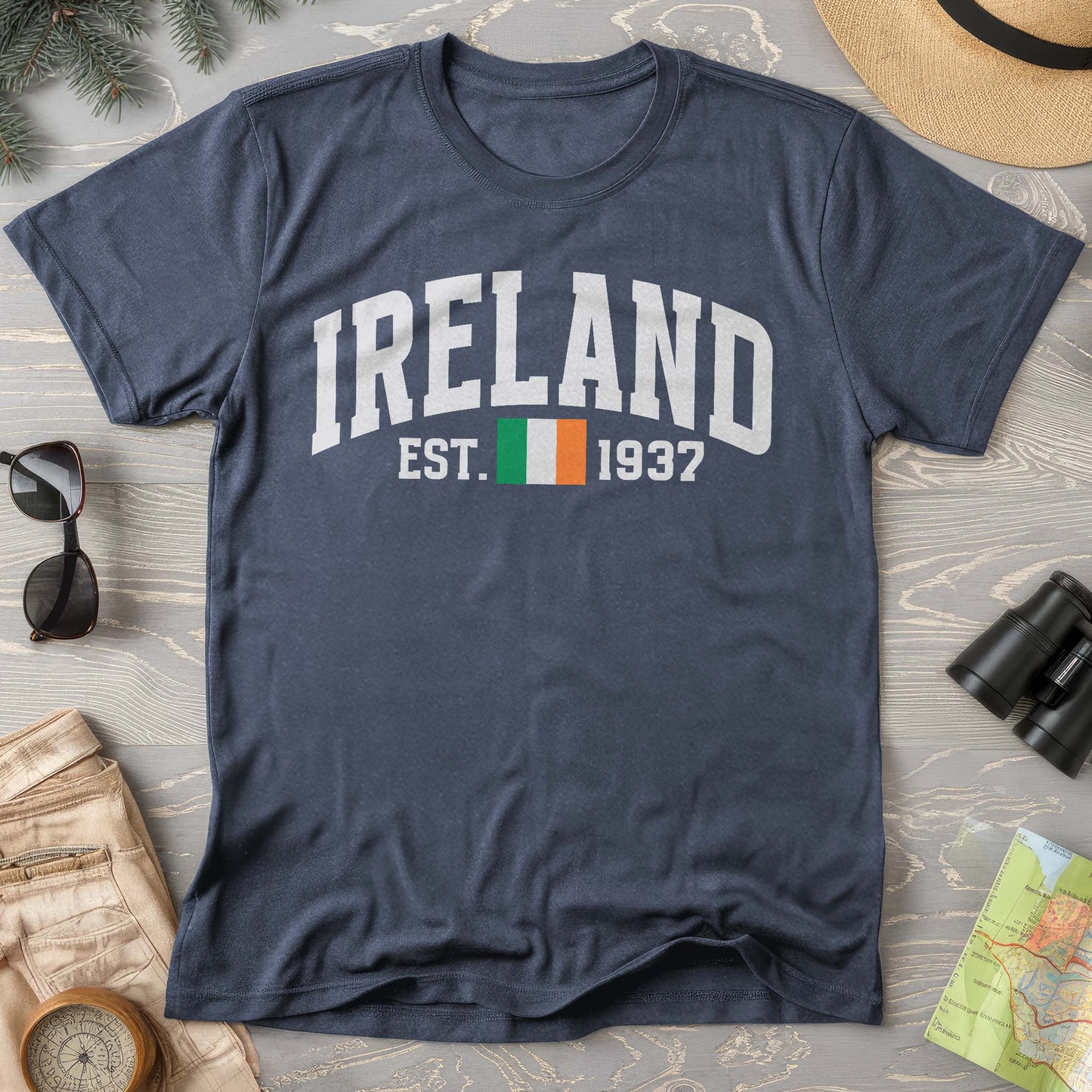 Ireland Varsity Flag Comfort Colors T-Shirt