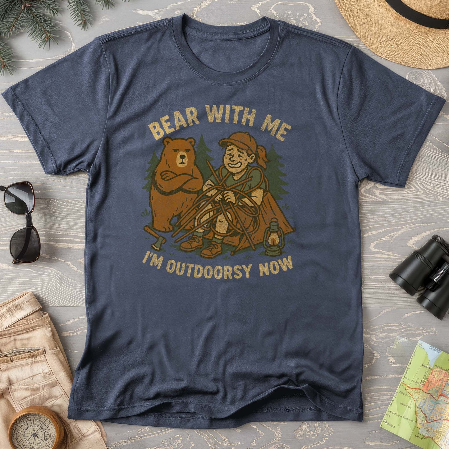 Women's "Bear With Me" Outdoorsy Comfort Colors T-Shirt