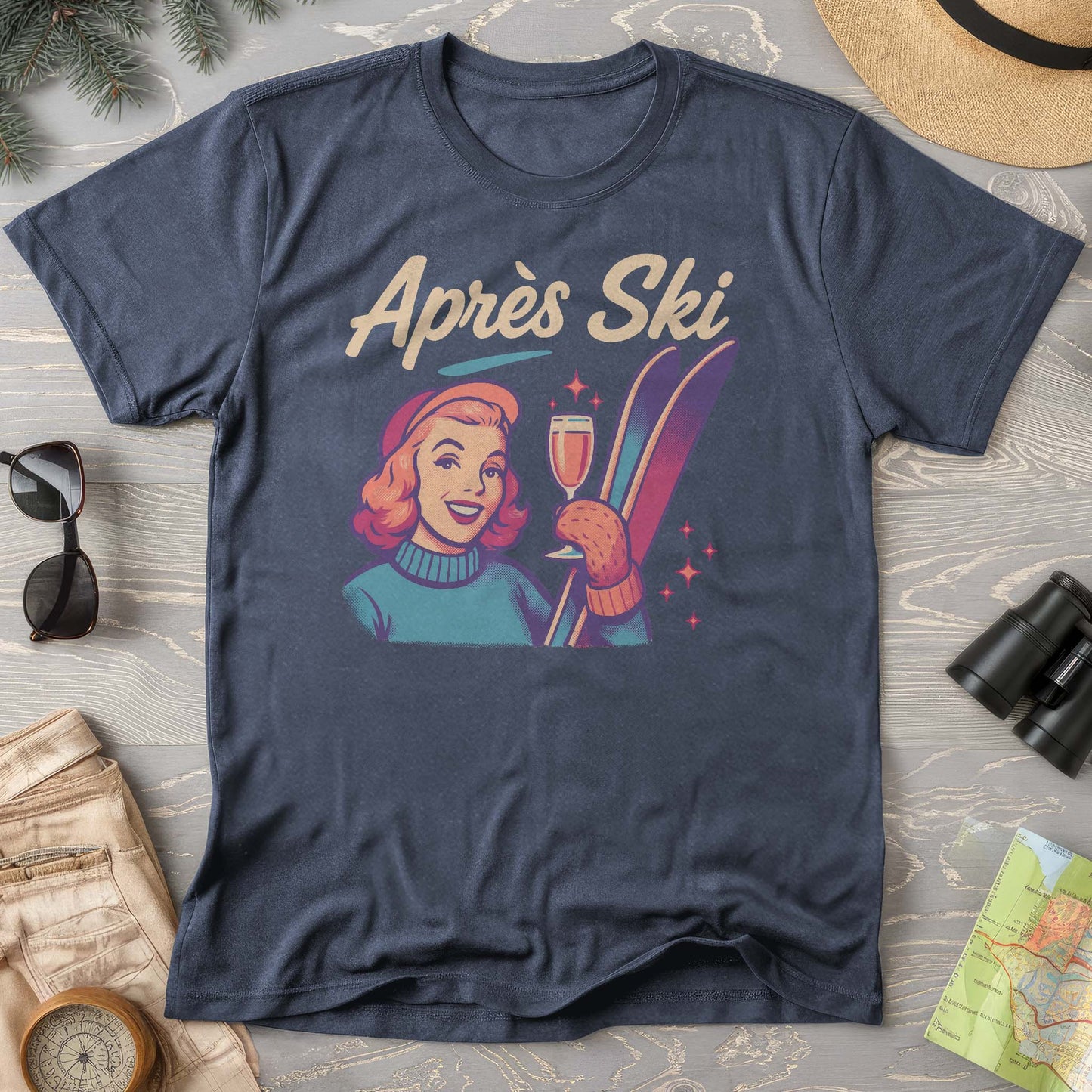 Apres Ski Retro 1950's Comfort Colors T-Shirt