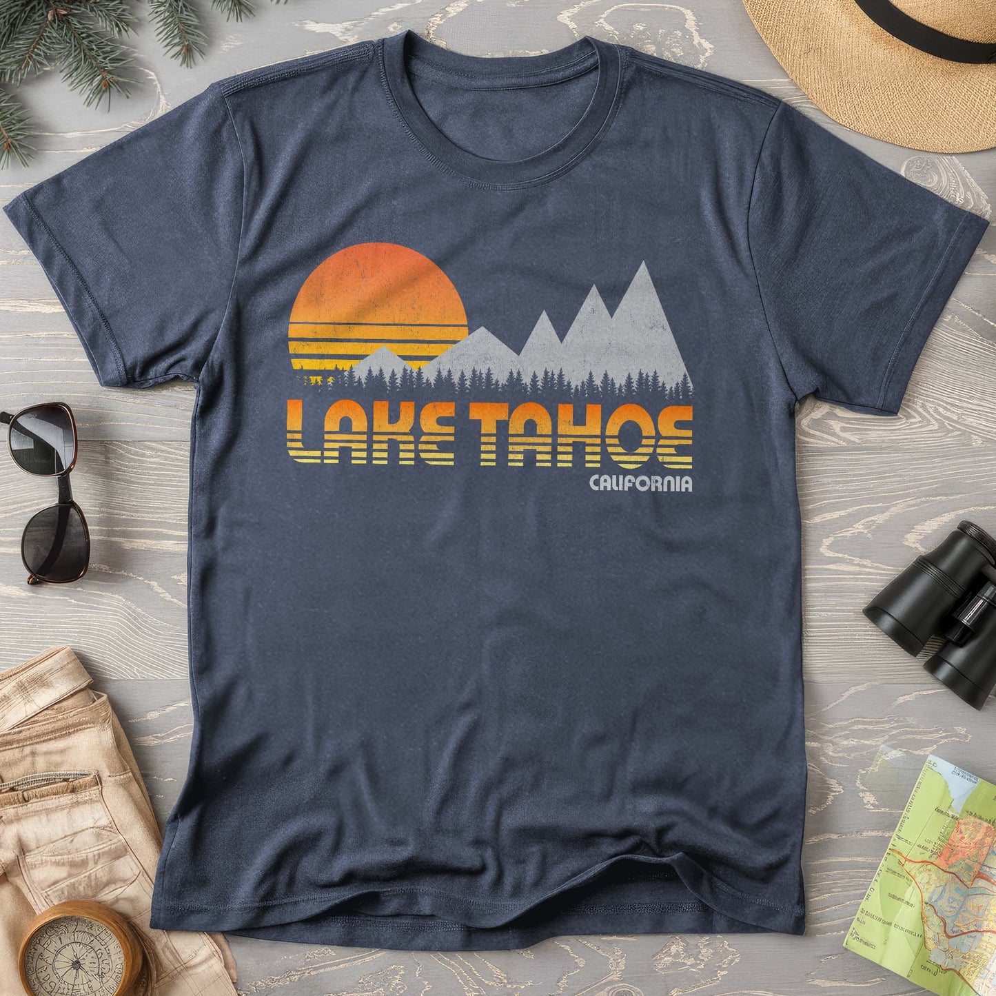 Lake Tahoe Retro 80's Comfort Colors T-Shirt