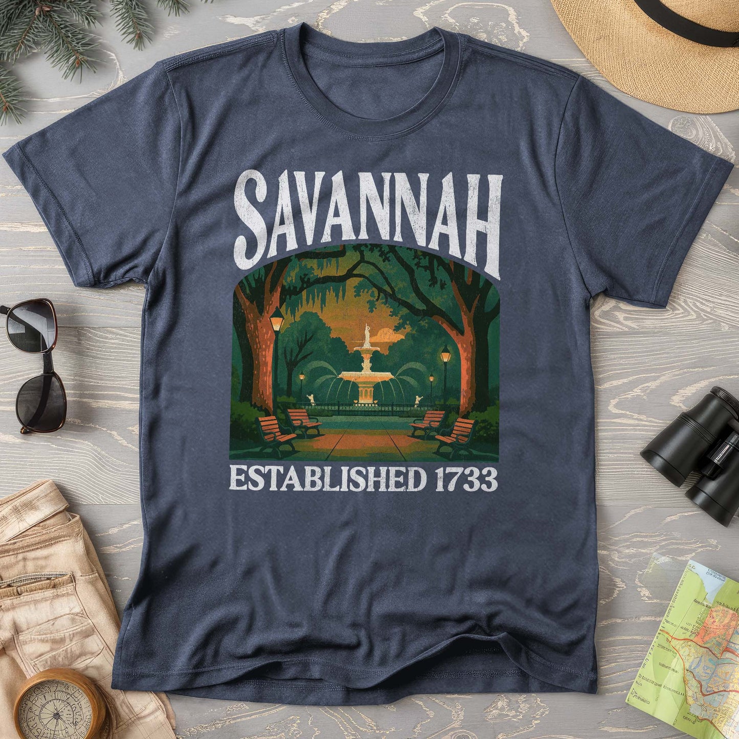 Savannah Georgia "Big and Bold" Comfort Colors T-Shirt