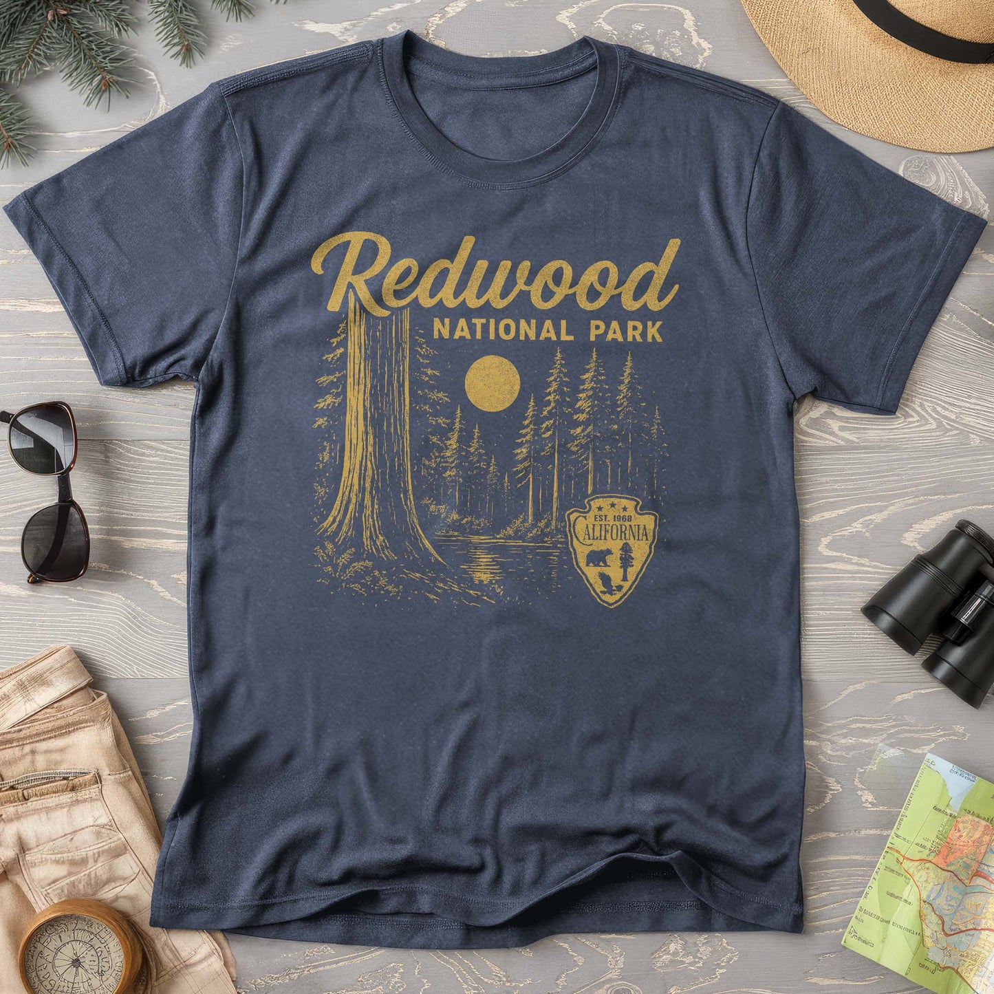 Redwood National Park "Vintage Sketch" T-Shirt