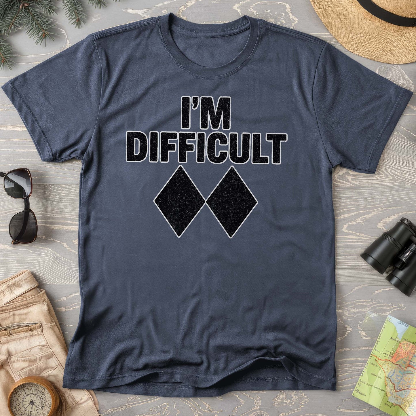 I'm Difficult "Black Diamond" Ski Comfort Colors T-Shirt