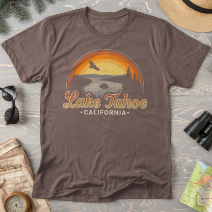 Lake Tahoe Retro Rainbow Comfort Colors T-Shirt