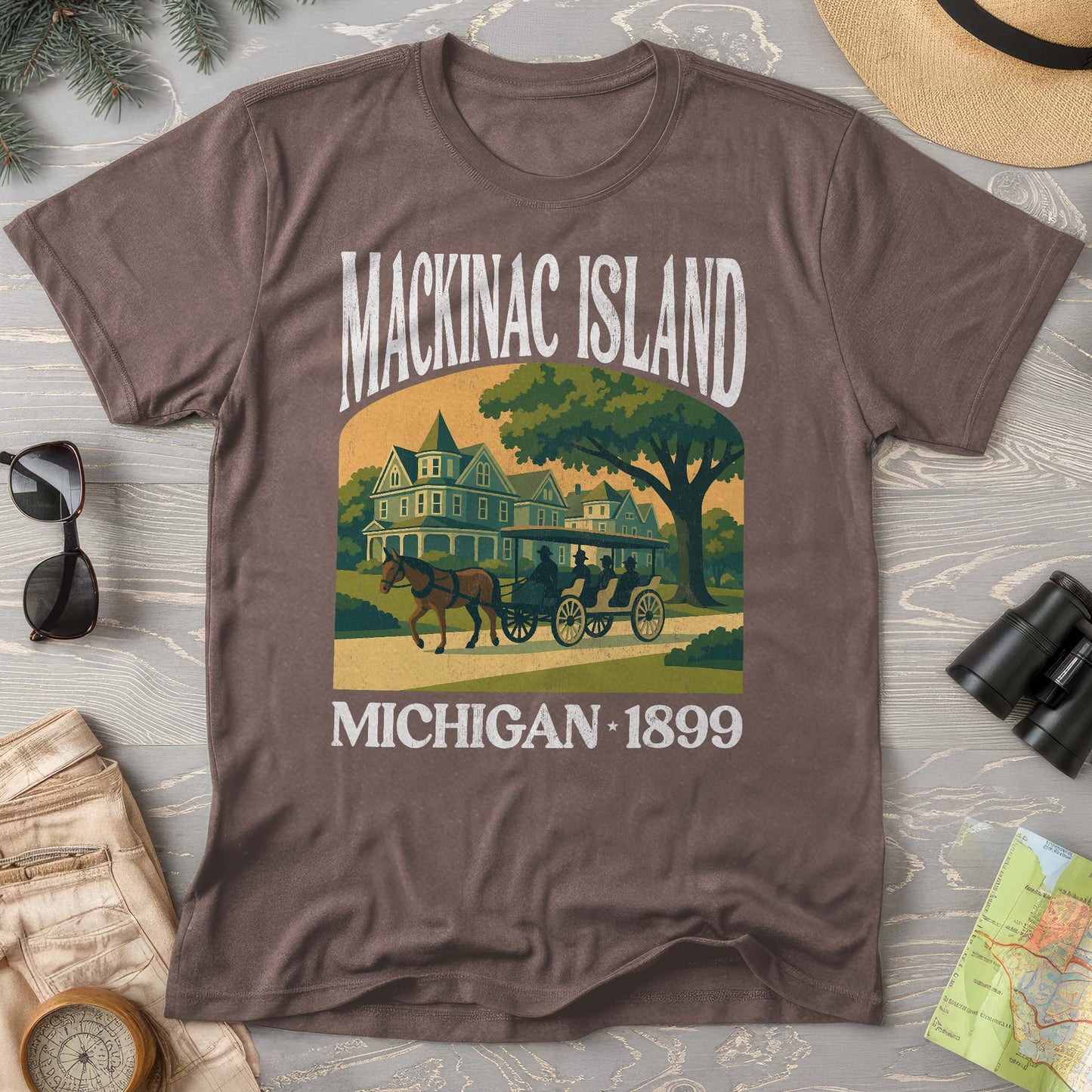 Mackinac Island Michigan "Big and Bold" Comfort Colors T-Shirt