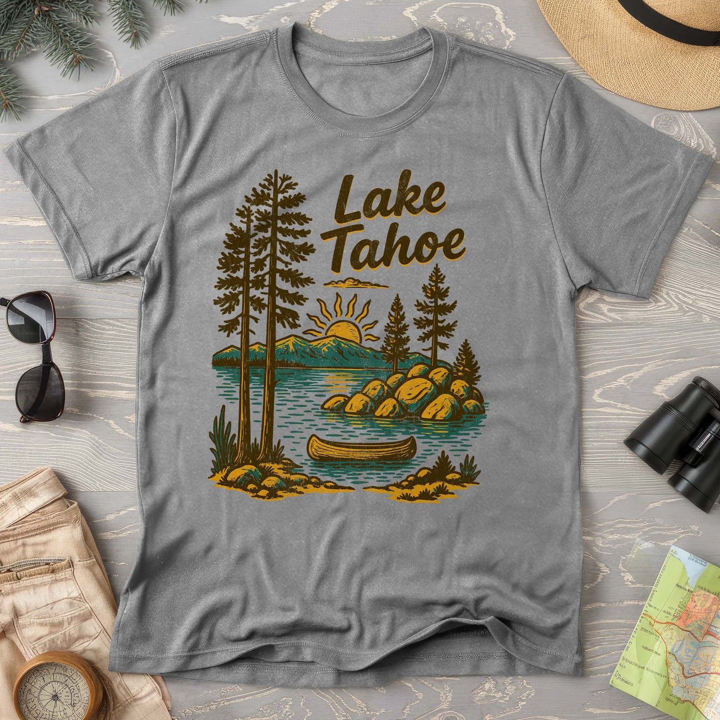 Lake Tahoe Canoe Sketch